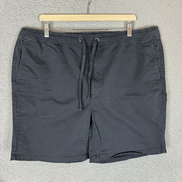 Orvis Shorts Mens XL Black Chino Elastic Waist Cotton Stretch Drawstring - Picture 1 of 6